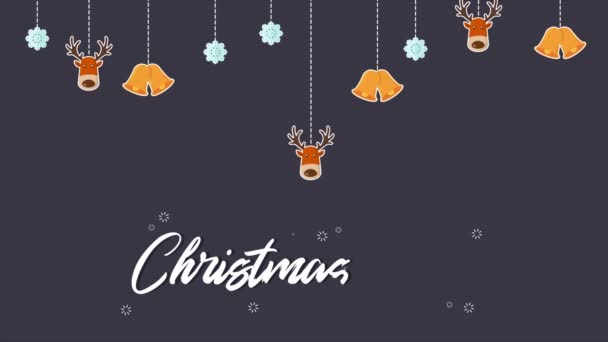 Animazione Sfondo Cervo Natale Collezione Vendita Natale — Video Stock