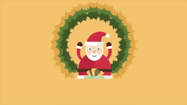 Animation Des Weihnachtsmannes Mit Geschenk Kollektion Zum Weihnachtsverkauf — Stockvideo