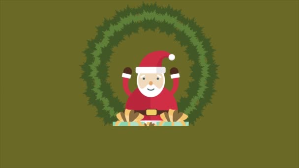 Animação Santa Cláusula Com Presente Venda Natal Coleção — Vídeo de Stock