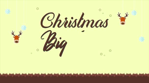 Beelden Van Herten Kerstmis Grote Verkoop Kerstcollecte — Stockvideo