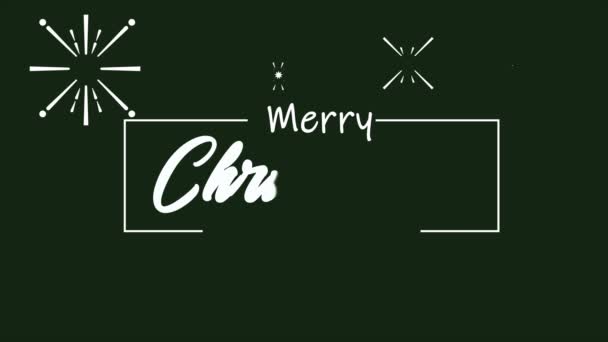 Merry Christmas Happy New Year Animation Fireworks Collection — Stock Video