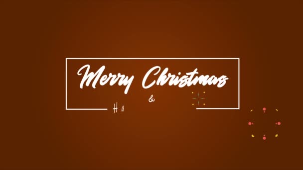 Saluto Animazione Buon Natale Felice Anno Nuovo Collezione — Video Stock