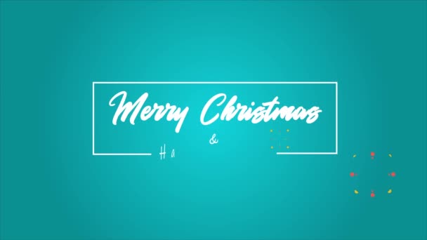 挨拶アニメーション メリー クリスマスと新年あけましておめでとうございますコレクション — ストック動画