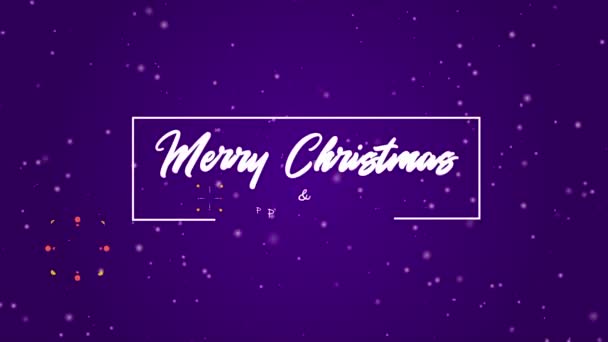 Saluto Animazione Buon Natale Felice Anno Nuovo Collezione — Video Stock