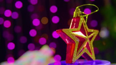 Bir hareketli Noel yıldız görüntüleri. Yılbaşı koleksiyonu