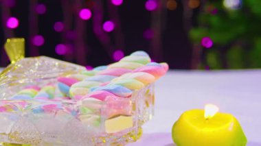 Yanan mum görüntüleri yanan mum ve şeker Noel collectiona görüntüleri. Yılbaşı koleksiyonu