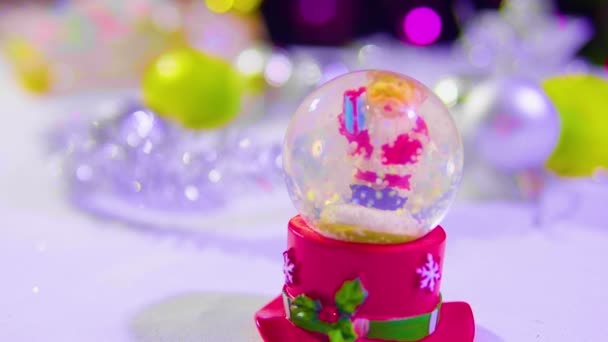 Materiał Christmas Snow Globe Kolekcji — Wideo stockowe