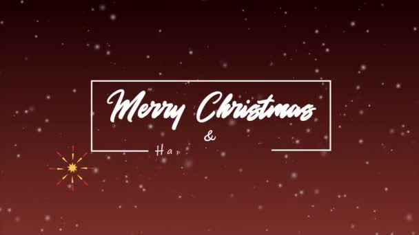 Joyeux Noël Bonne Année Une Collection Animation Salutation — Video