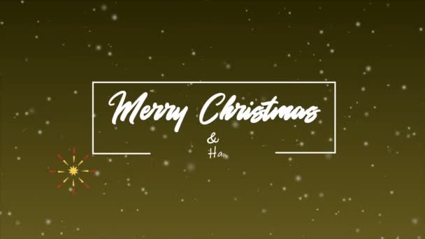 Счастливого Рождества Счастливого Нового Года Коллекция Анимационных Приветствий — стоковое видео