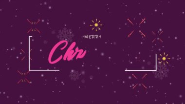 Neşeli Noel koleksiyon için havai fişek animasyon