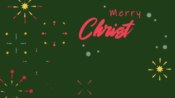 Buon Natale Con Collezione Fuochi Artificio Animazione — Video Stock