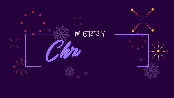 Veselé vánoční pozdrav animace s kolekce pozadí ohňostroj