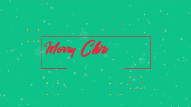 Fuochi Artificio Stile Animazione Collezione Merry Christmas Day — Video Stock