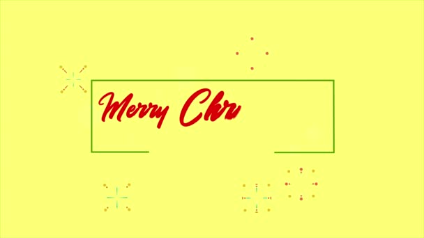 Animasyon Tarzı Havai Fişek Için Merry Christmas Günü Koleksiyonu — Stok video