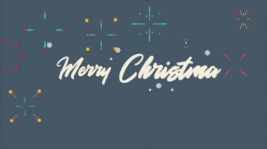 Neşeli Noel ve mutlu yeni yıl havai fişek animasyon koleksiyonu ile