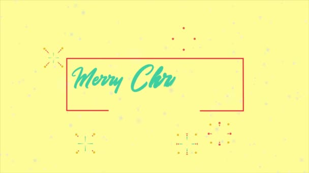 Animation Style Firework Merry Christmas Day Collection — Stock Video