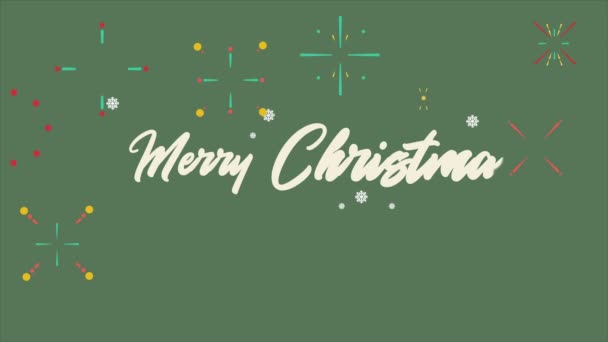Frohe Weihnachten Und Ein Gutes Neues Jahr Mit Feuerwerk Animation — Stockvideo