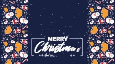 Neşeli Noel ve mutlu yeni yıl animasyon koleksiyonu