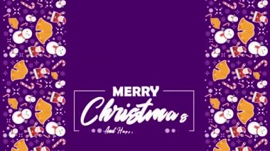 Neşeli Noel ve mutlu yeni yıl animasyon koleksiyonu