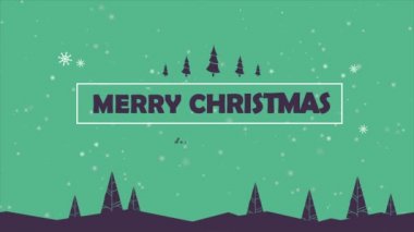 Mutlu Noeller ve mutlu yeni yıl koleksiyonu için animasyon ağacı