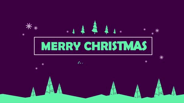 Animation Tree Merry Christmas Happy New Year Collection — Stock Video