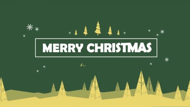 Beelden Heuvel Landschap Voor Merry Christmas Collection — Stockvideo