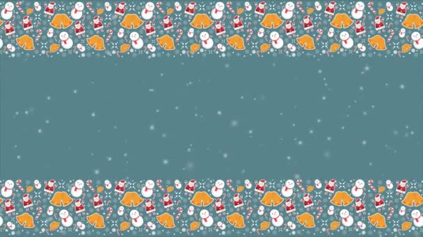 Animación Con Fondo Nieve Para Colección Feliz Navidad — Vídeos de Stock