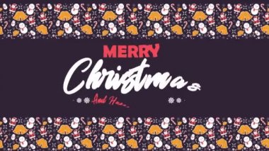 Kardan adam, Noel Baba, çan ve şekerler Merry Christmas koleksiyonu için görüntüleri