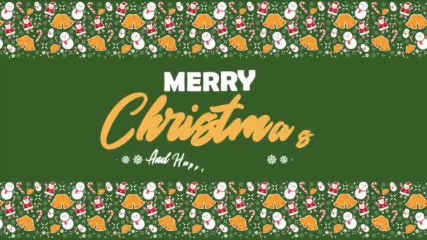 Animazione Con Elemento Natale Collezione Buon Natale — Video Stock