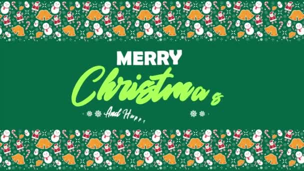 Elem Merry Christmas Gyűjtemény Karácsonyi Animáció — Stock videók