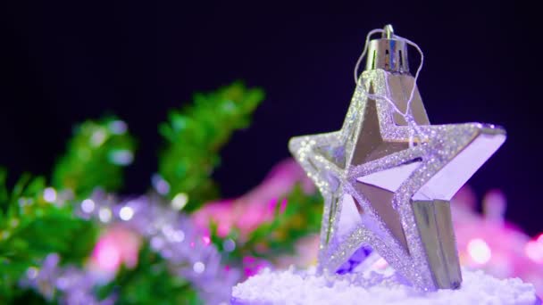 Yıldız Noel Hareketli Görüntüleri Noel Günü Koleksiyonu — Stok video
