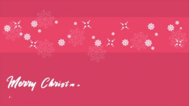 Kar taneleri animasyon Merry Christmas koleksiyonu için