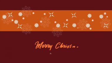 Kar taneleri animasyon Merry Christmas koleksiyonu için