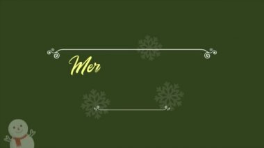 Arka plan neşeli Noel koleksiyon tebrik animasyon
