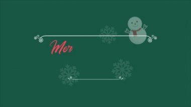 Arka plan neşeli Noel koleksiyon tebrik animasyon