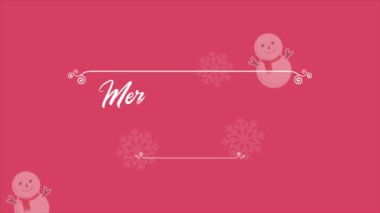 Arka plan neşeli Noel koleksiyon tebrik animasyon