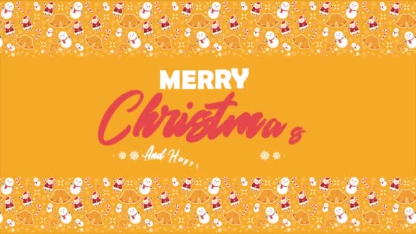 Animation Mit Element Weihnachten Für Merry Christmas Collection — Stockvideo