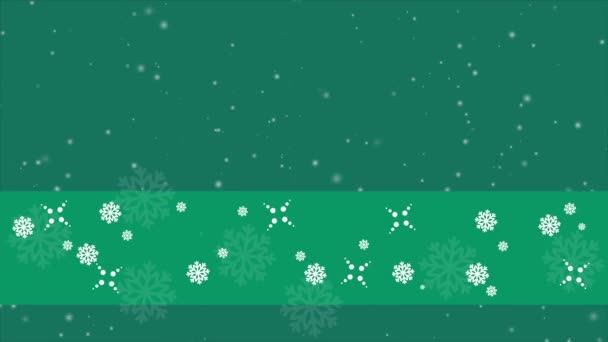 Sneeuwvlokken Animatie Voor Groeten Kerstcollecte — Stockvideo