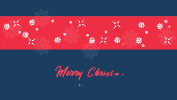 Snowflakes Animation Merry Christmas Collection — Stock Video