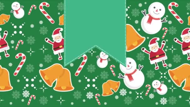 Animation Merry Christmas Ornament Christmas Collection — Stock Video