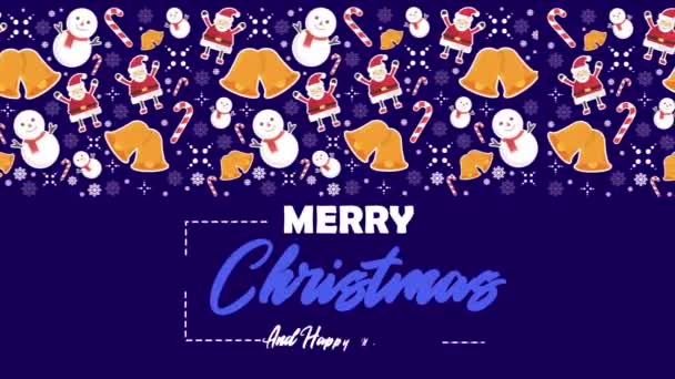 Záběry Veselé Vánoce Ornamenty Vánoční Kolekce — Stock video