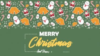 Mutlu Noeller Noel koleksiyon süsleme ile tebrik animasyon