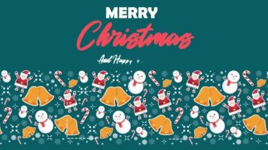 Mutlu Noeller Noel koleksiyon süsleme ile tebrik animasyon