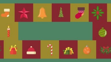 Mutlu Noeller süsleme Noel animasyon koleksiyonu ile