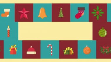 Mutlu Noeller süsleme Noel animasyon koleksiyonu ile