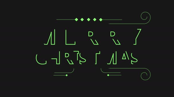 Záběry Veselé Chirtmas Typografie Psaní Kolekce — Stock video