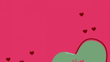Mutlu sevgililer günü koleksiyonu için sevginin animasyon