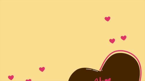 Animation Der Liebe Für Einen Glücklichen Valentinstag — Stockvideo