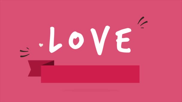 Animación Saludo Amor Corazón Colección Valentine — Vídeo de stock