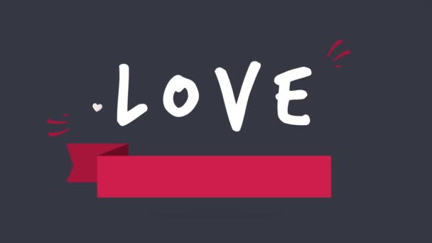 Animation Des Grußes Liebe Aus Meinem Herzen Valentinssammlung — Stockvideo